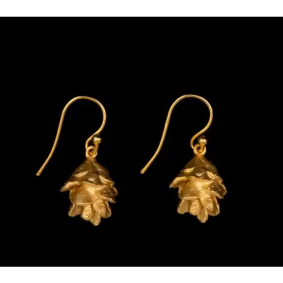 Michael Michaud Pine Needle Single Cone Wire Earrings